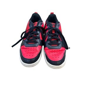 Kids Nike Court Vision Low Red Black Sneakers Shoes Size 2.5
